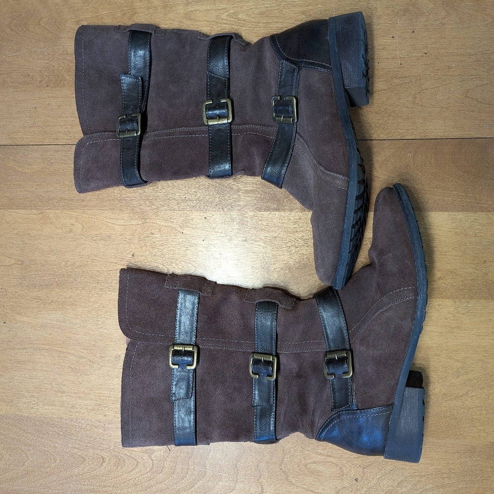 Eddie Bauer Paloma Brown Leather Boots Costume/Cosplay